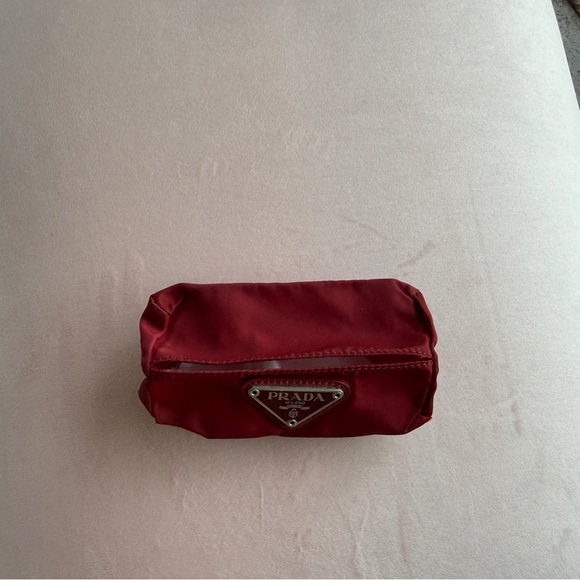 Prada Red Mini Nylon Pouch - Picture 7 of 10